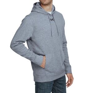 Under Armour‎ Men's Hustle Fleece Hoodie Medium Blue Gray Pullover Sweatshirt